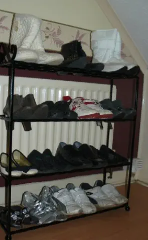Wrought iron shoe racks