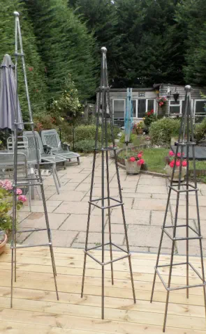 Wimborne wrought iron works garden obelisk