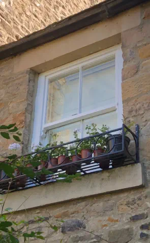 Handmade wrought iron window boxes