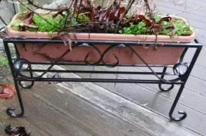 14in tall free standing planter Wimborne wrought iron works