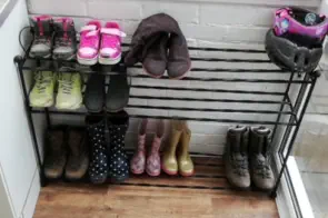 Large boot shoe rack Wimborne wrought iron works