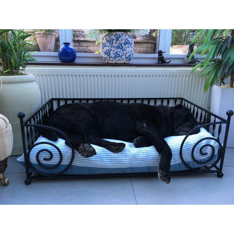 Dog bed Large wrought iron luxury pet bed handmade in uk